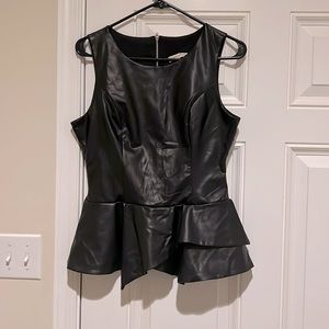 Faux leather peplum top , it’s soo cute!!
